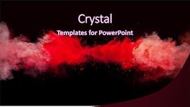  Presentation with abstract dust explosion - Presentation design consisting of svan towers and high caucasus mountains behind the old wooden fence mestia upper svaneti georgia background and a tawny brown colored foreground