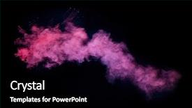  Presentation with freeze - Slide set featuring dust explosion isolated on black background and a black colored foreground