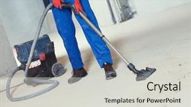  Presentation with cleaning service - Presentation with building cleaning service dust removal background and a light gray colored foreground