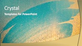  Presentation with shining light - Beautiful slide deck featuring dust sprayed window blue shades backdrop and a teal colored foreground