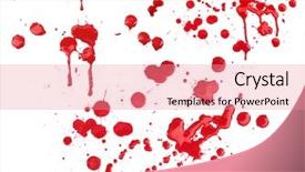  Presentation with dust - PPT theme enhanced with dust wrapper - red drops background and a coral colored foreground