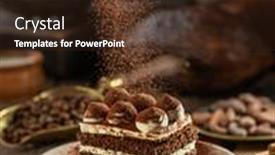  Presentation with tiramisu - Slides enhanced with dusting-tiramisu-like-cake background and a wine colored foreground