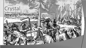  Presentation with cartoon - Cool new PPT theme with dutch-answer-to-french-cartoon backdrop and a light gray colored foreground