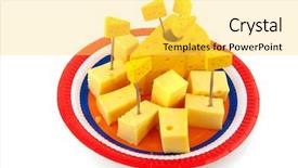  Presentation with dutch - Amazing slides having dutch cheese cubes on a plate in flag colors backdrop and a yellow colored foreground
