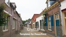  Presentation with dutch - Audience pleasing slide set consisting of dutch-lane-in-pittoresque-doesburg backdrop and a gray colored foreground