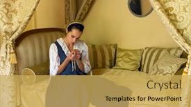  Presentation with renaissance - Colorful presentation theme enhanced with dutch-master-style-portrait backdrop and a yellow colored foreground