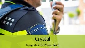  Presentation with dutch - Slides featuring dutch police officer with portable background and a yellow colored foreground