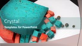  Presentation with blue cheese - PPT layouts consisting of dutch-red-and-blue-cheese background and a ocean colored foreground