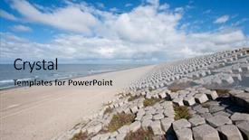  Presentation with dutch - Colorful theme enhanced with dutch sea dike from stones backdrop and a light blue colored foreground