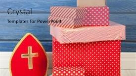  Presentation with dutch sinterklaas - Amazing PPT theme having dutch-sinterklaas-gifts-and-candy backdrop and a teal colored foreground