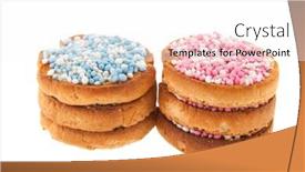 Presentation with pink blue - Beautiful slide deck featuring dutch tradition biscuits with pink or blue mice by child birth backdrop and a white colored foreground