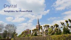  Presentation with dutch - Colorful PPT layouts enhanced with dutch-village-baak-with-church backdrop and a lemonade colored foreground