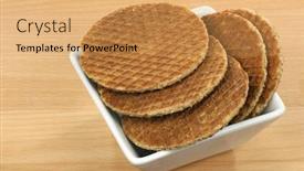  Presentation with waffles - Colorful theme enhanced with dutch-waffles-in-a-white backdrop and a yellow colored foreground