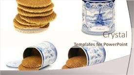  Presentation with waffles - Amazing PPT theme having dutch-waffles backdrop and a cream colored foreground
