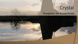  Presentation with windmill - Cool new presentation theme with dutch windmill 5 backdrop and a soft green colored foreground