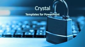  Presentation with computer security - Amazing PPT layouts having dutone - computer and online security backdrop and a ocean colored foreground