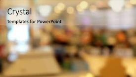  Presentation with duty free shopping - Cool new PPT theme with duty free airport turkey unfocused backdrop and a coral colored foreground