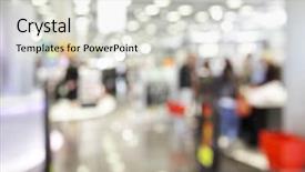  Presentation with airport - Presentation design having duty free shop in airport background and a lemonade colored foreground