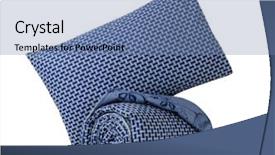  Presentation with white pigeon against the blue - Amazing PPT theme having duvet cover - bedding objects against white background backdrop and a teal colored foreground