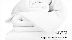  Presentation with dirty sheets - Beautiful slides featuring duvet cover - stack of rumpled bedding sheets backdrop and a white colored foreground