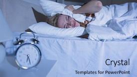  Presentation with woman covering man mouth hand - Colorful PPT theme enhanced with duvet cover - young woman covering ears backdrop and a  colored foreground