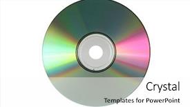  Presentation with white holstein friesian dairy cow - Cool new slide set with dvd - disc isolated on white backdrop and a white colored foreground