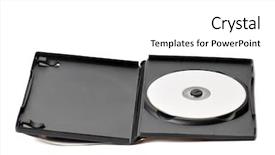  Presentation with case - Theme enhanced with dvd cd case with blank background and a white colored foreground