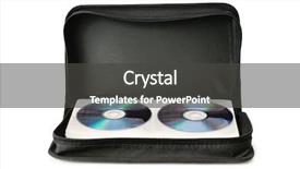  Presentation with plastic bag impact on environment - Slide deck enhanced with dvd cover - bag for digital disks isolated background and a dark gray colored foreground