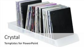  Presentation with rest - PPT theme consisting of dvd cover - disks rest under the light background and a white colored foreground