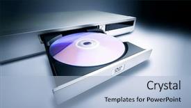  Presentation with golf player playing - Presentation consisting of dvd player background and a light blue colored foreground