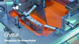  Presentation with animation - Presentation having dvd screen printer in action background and a teal colored foreground