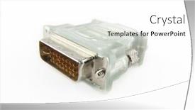  Presentation with black lcd or led tv - Colorful presentation theme enhanced with dvi-d-sub-adapter backdrop and a white colored foreground