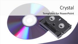  Presentation with tape - Audience pleasing presentation theme consisting of dvt - dvd and tape backdrop and a white colored foreground