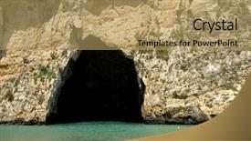  Presentation with malta - Amazing theme having dwejra cave at the beach in gozo island malta backdrop and a coral colored foreground