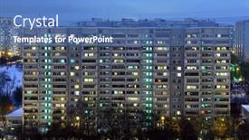  Presentation with array - PPT layouts featuring dwelling-array-from-high-riser background and a teal colored foreground