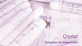  Presentation with dwelling - Beautiful PPT layouts featuring dwelling place - architectural project and yellow helmet backdrop and a sky blue colored foreground