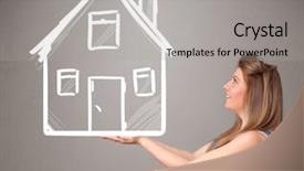  Presentation with lady - Cool new slide deck with gossiping in the park bff backdrop and a tawny brown colored foreground