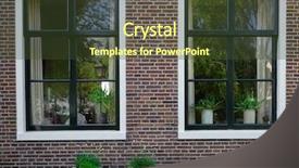  Presentation with modern building - Audience pleasing theme consisting of dwelling place - building with modern windows backdrop and a tawny brown colored foreground