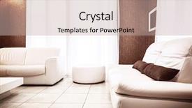  Presentation with light colors - Colorful slide set enhanced with dwelling place - luxury apartment interior in white backdrop and a mint green colored foreground