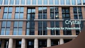  Presentation with bullseye center goal success business - Cool new slides with dwelling place - modern business center summer day backdrop and a ocean colored foreground