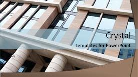  Presentation with summer - Slide deck consisting of dwelling place - modern business center summer day background and a  colored foreground