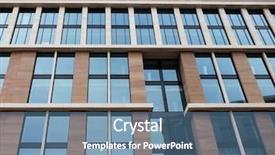  Presentation with bullseye center goal success business - Slides featuring dwelling place - modern business center summer day background and a  colored foreground