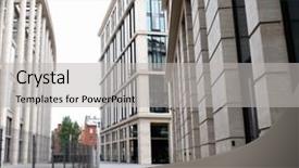  Presentation with summer - Slides having dwelling place - modern business center summer day background and a  colored foreground