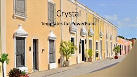  Presentation with women travel mexico - Colorful theme enhanced with stairs leading to door against digitally generated black and blue matrix backdrop and a ocean colored foreground