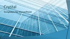  Presentation with view of toronto downtown - Presentation theme featuring dwelling place - underside view to contemporary downtown background and a sky blue colored foreground