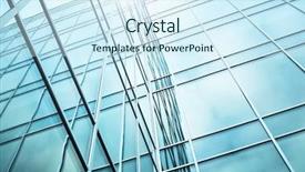  Presentation with dwelling - Slide set enhanced with dwelling place in business center background and a cool aqua colored foreground