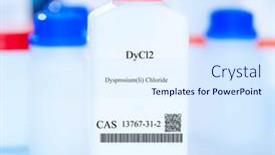  Presentation with substance - Slide deck consisting of dycl2-dysprosium-ii-chloride-cas background and a sky blue colored foreground