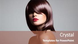  Presentation with hair color - Slide set with dye color - beautiful model with perfect long background and a red colored foreground