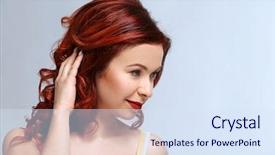  Presentation with hair color - Audience pleasing presentation theme consisting of dyed curly hair on color backdrop and a sky blue colored foreground