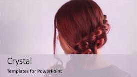  Presentation with hair color - Amazing slide deck having dyed hair on color backdrop and a light gray colored foreground